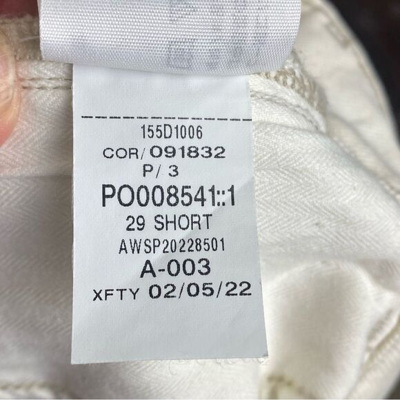 Abercrombie High Rise 90s Relaxed Jeans Sz 29 Short Petite Ivory Denim Pleated - Picture 12 of 13